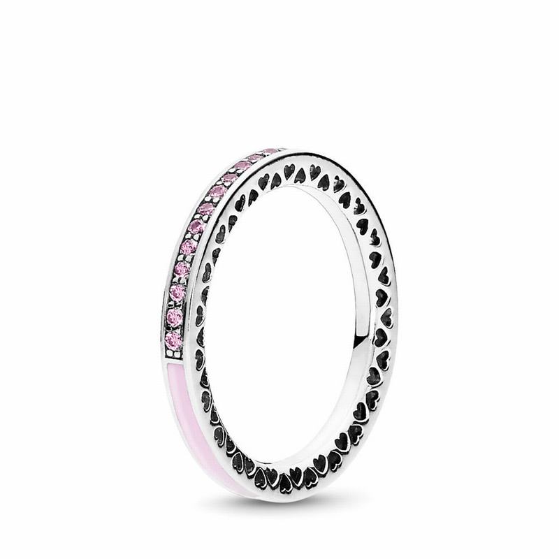 Pandora Radiant Hearts Stackable Ring NZ Sale, Sterling Silver (154980-CGL)